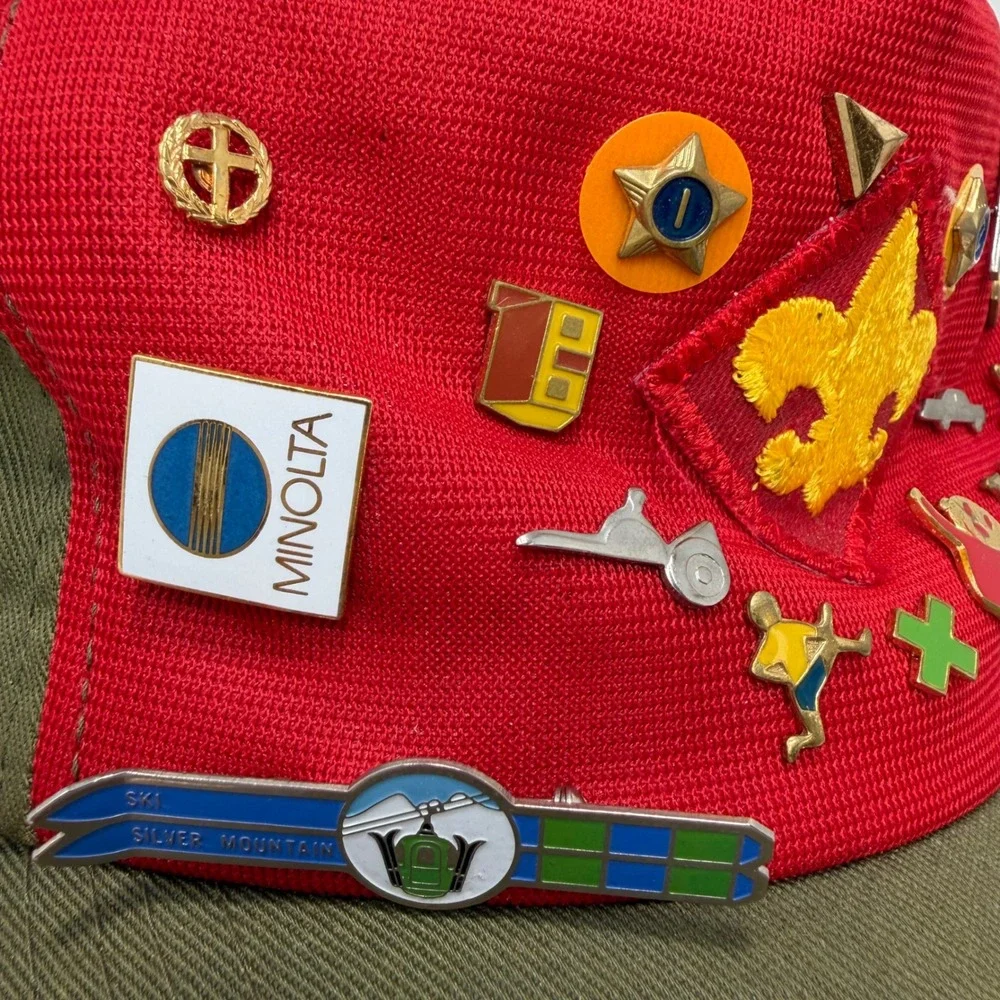 Vtg Boy Scouts Cap‎ 1980's w15 Pins